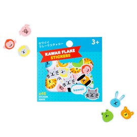 Serabeena Kawaii Sticker Flakes - Japanese Style Animal Flake Stickers for Journaling, Scrapbooking, Decorating Water Bottles, Phones and Laptops