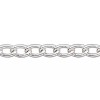 Platinum Bulk Chain, 5 Feet Silver Plated Steel Fine Curb