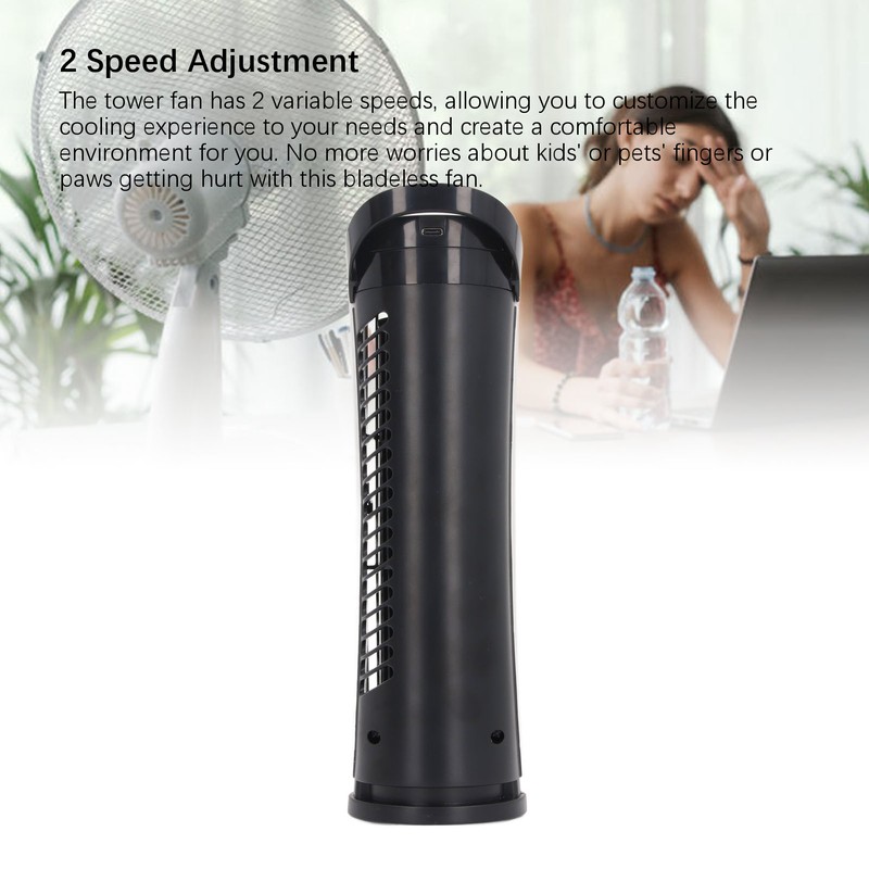 Tower Fan 90 Degree Oscillating Fan with 2 Speeds Light
