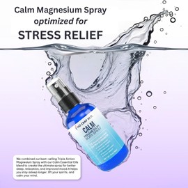 No Crap In It Calm Magnesium Spray Triple Magnesium Power: All Natural Magnesium Chloride, Glycinate, Sulfate-4oz