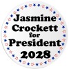 Kiwi Gifts Jasmine Crockett for President 2028 - Circle Sticker Decal 3 Inch - Election