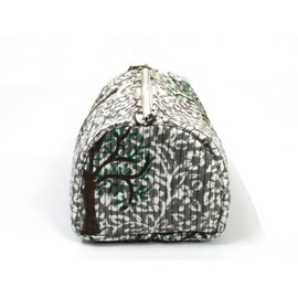 INDIAN CRAFT CASTLE ICC Toiletry Bag Water-resistant Makeup Cosmetic Bag, Full Sized Container, Portable Makeup Organizer, Cosmetic Holder Bag Travel Organizer for Women and Men, White And Grey, M,