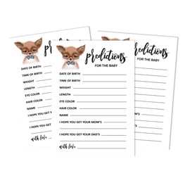 Inkdotpot 50 Prediction Cards For Baby Shower Game Fox Jungle Animals Party Supplies Fun Baby Shower Game Favors