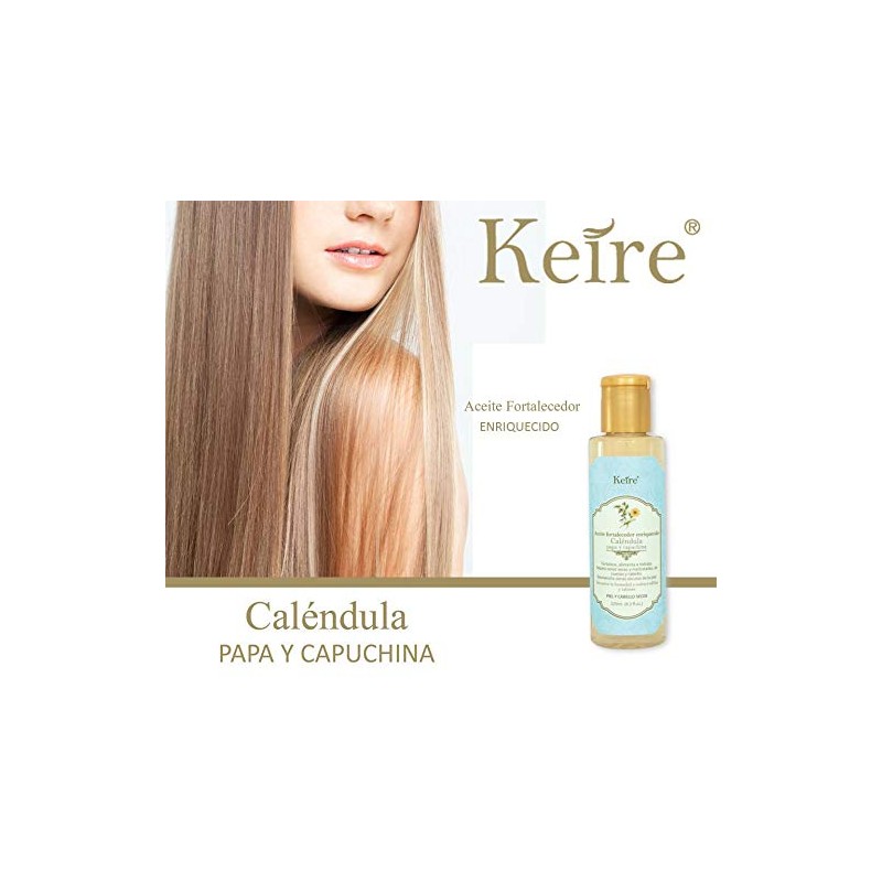 Aceite Fortalecedor Enriquecido con CALÉNDULA, PAPA y CAPUCHINA para Cabello