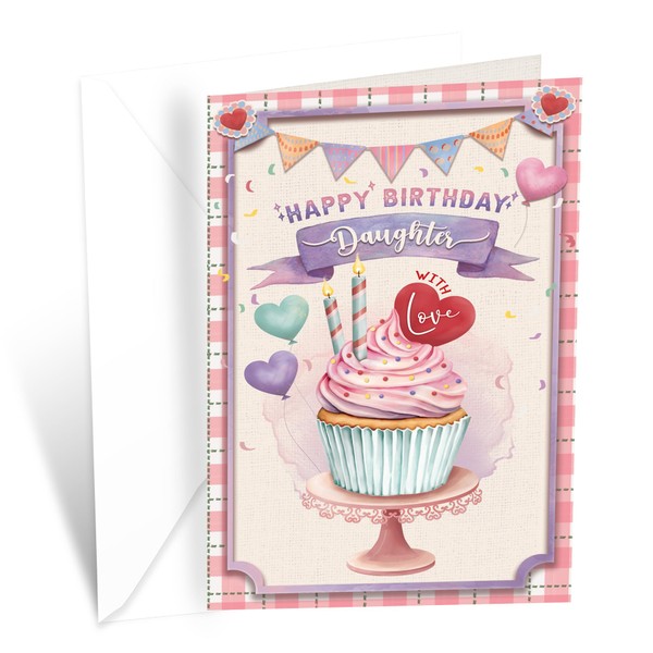 Prime Greetings Cute Daughter Birthday Card, Made in America, Eco-Friendly,