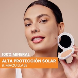 Avene Protector Solar Facial Dermatológico con Color FPS50+ Compacto, Bloqueador Solar Facial para Piel Seca y Sensible, Protección UVA UVB, Efecto Ma