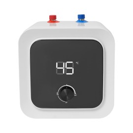 Electric Mini-Tank Water Heater 2.1Gallon Tank, 1500W Hot Water Boiler Storage, Safety Temperature Pressure Valve Easy Install, for Kichen Bathroom Restaurant, Shelf Wall Floor Mounted