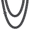 Black Chain Necklace for Men Miami Cuban Necklace Choker Chain