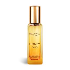 BellaVita Luxury's Honey Oud - 20 ml | Eau de Parfum | Patchouli, Vanilla, Bergamot | Floral & Spicy | Long Lasting | Mini Perfume - 0.7 Fl.oz.