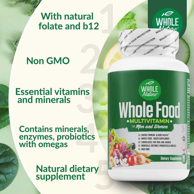 Whole Food Multivitamin For Men And Women : Whole Nature