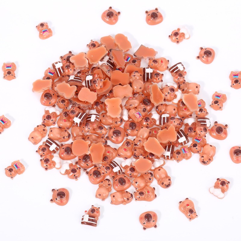 120pcs Mini Capybara Figurines, 6 Style Resin Tiny Capybara Decor