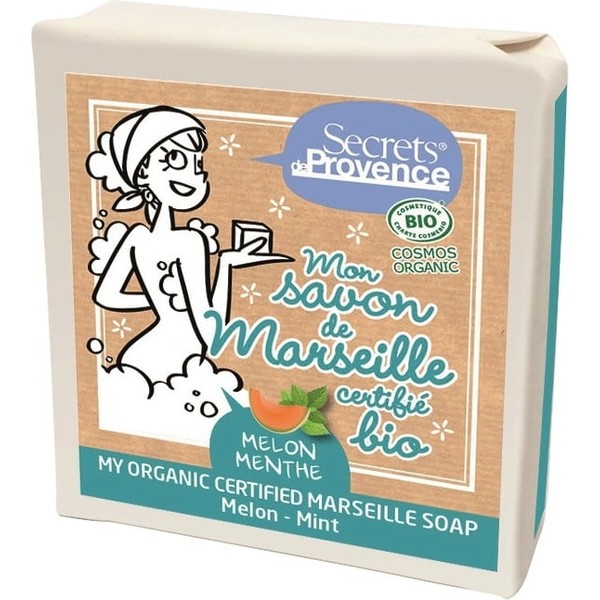 Secrets de Provence Melon & Mint Marseille Soap, 100 g