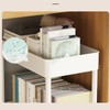 Book Organizer with Wheels Multi Tier Utility Cart Plastic Rolling