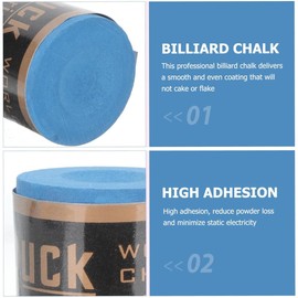 CATOR Pack of 2 Billiard Chalk, Billiard Pool Cue Chalk, Snooker Chalk, Billiard Chalk, Non-Slip Billiard Table Stick Chalk, Billiard Cue Rubbing Powder for Home Bars, Tournaments, Games, Billiard