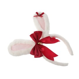OATIPHO Cute Rabbit Ear Headband Plush Bowknot Hair Band Adorable Headdress for Women Girls for Parties