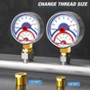 MEANLIN MEASURE 0-160Psi Thermal Pressure Gauge,0-250℉ 1/4" NPT 2.5" FACE