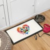'Paw Print Love Heart' Pet Feeding Mat (PM00025842)