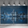 Chicago Backdrop Skyline City Night Landscape Photography Background Modern Business