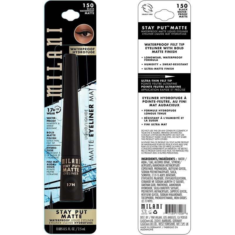 Stay Put Matte Liquid Eyeliner - Waterproof Liquid Eyeliner Pen,