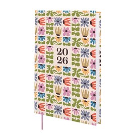 Finocam - 2026 Diary 1 Day per Page | January - December (12 Months) | Annual Diary 2026 with Elastic Band and Bookmark Ribbon | Hard Cover Porto Design - Camila - International