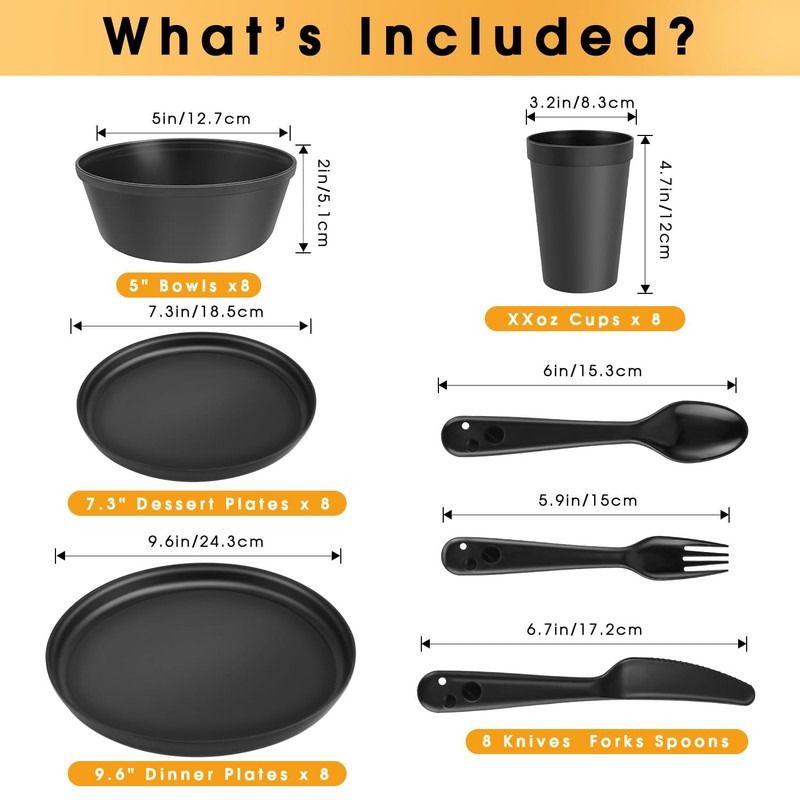 ZIVONA 40-Piece Unbreakable Kids Dinnerware Set for Toddlers & Children,