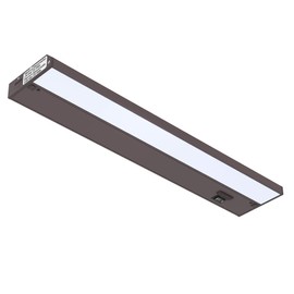 GETINLIGHT 18-inch 3 Color Levels LED Under Cabinet Lighting, Hardwired or Plugged-in, Selectable White 2700K/3000K/4000K, Dimmable, Bronze Finished, IN-0210-2-BZ