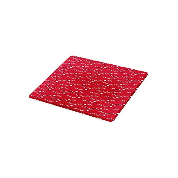 Lunarable Japanese Cutting Board, Traditional Art Sakura Blossoms Abstract Hill