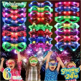 Gafas De Fiesta Luminosas Led Que Brillan En Navidad