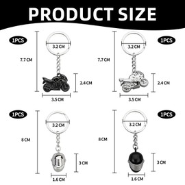 2 Pieces Motorcycle Keychains, 2 Pieces Helmet Keychains, Backpack Pendants, Decorative Keychains, Keychain Charms