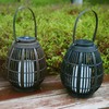 Solar Garden Lantern LED Outdoor Solar Lantern Waterproof Decorative Rattan