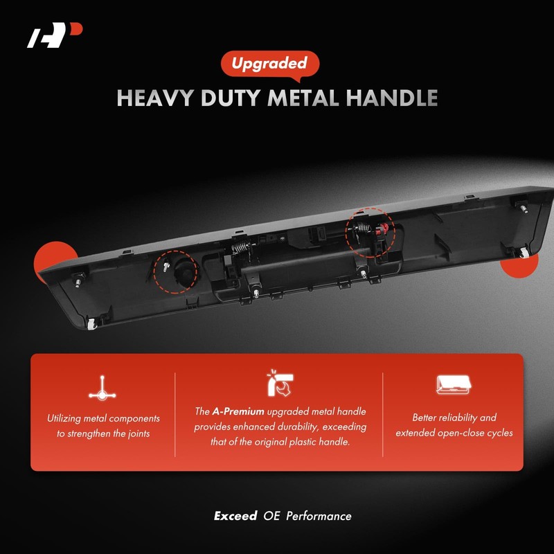 A-Premium Upgraded Metal Tailgate Handle Liftgate Latch Handle with Keyhole