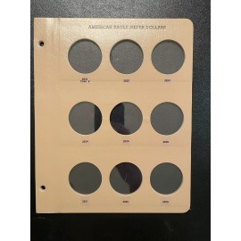 Dansco Custom Dansco Page #7181 / 7182: American Silver Eagles, Page 5, 2021-2029