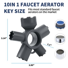 10 in 1 Faucet Aerator Removal Tool Kit,Aerator Key for Sink Faucet Hidden Threaded Aerators with Housing Aerators Tool,Fits M16.5 M18.5 M21.5 M22 M24 M28 TT TF STD TJ Sizes