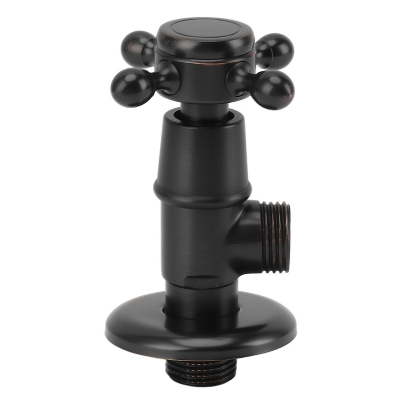 Solid Brass Angle Stop Valve Retro Thickened Cold Hot Triangle