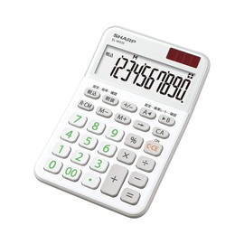 Sharp EL-M335-WX Color Design Calculator, 10-Digit Display, White