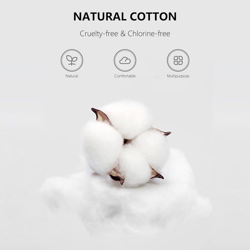 500pcs Tiny Cotton Buds, with Round & Spiral, Suitable for