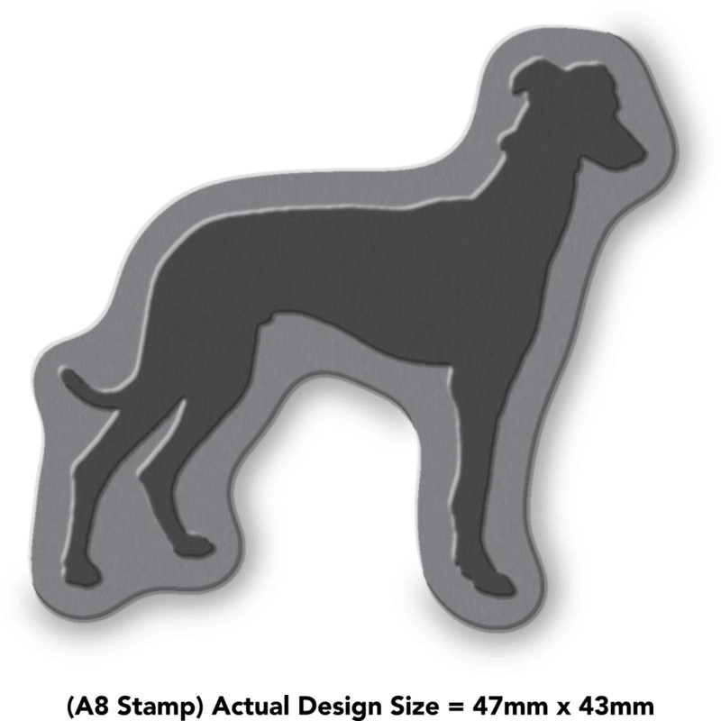 Azeeda A8 'Greyhound Silhouette' Unmounted Rubber Stamp (RS00028116)