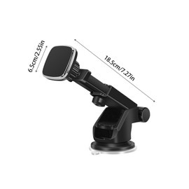 GRIRIW Magnetic Phone Car Mount with Telescopic Arm Adjustable Viewing Angle Strong Suction Cup for Dashboard Windshield Compatible with Cars Suvs and Trucks
