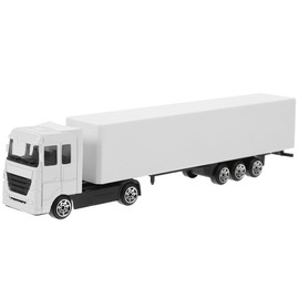 Kisangel Truck Model Toy Container Truck Model with Friction Drive: Kids Toy for Outdoor Construction Vehicles (White)