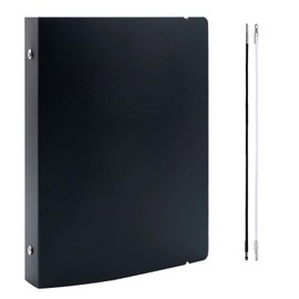 BAOFALI A5 6 Ring Binder Cover Clean Transparent Soft PVC for Refillable Notebook Shell withMatte surfaceforStamp & Die Storage (Black)