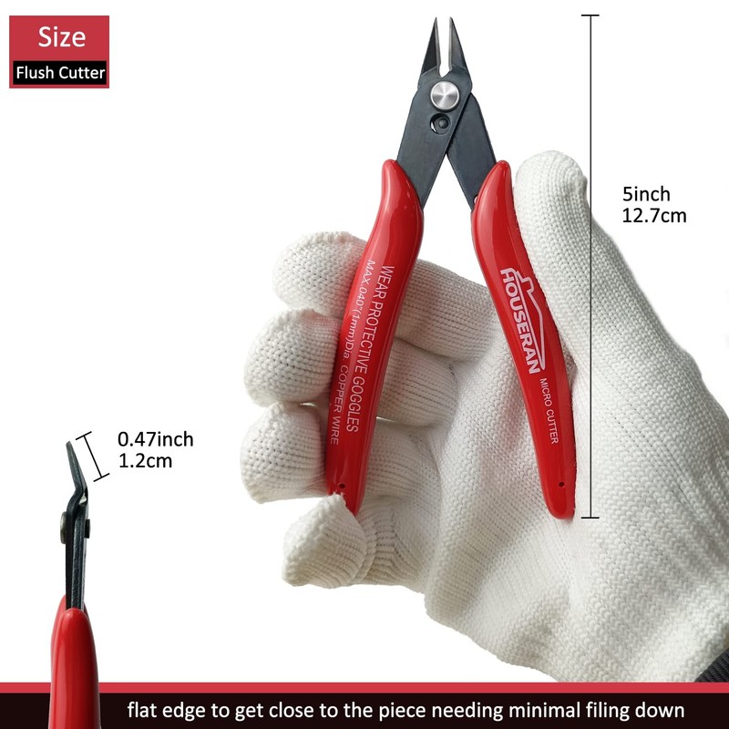 HOUSERAN 170 Wire Cutters, Small Wire Cutters, 5 PACK, 5
