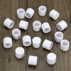 QWORK PVC External End Cap, 100 Pack 3/4" Furniture Grade