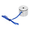 sourcing map DC12V 8KG Lift Holding Electromagnet Sucking Disc Electric