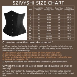 SZIVYSHI Women'S Underbust Satin Lace Up Waist Cincher Corset Shaper Bustier Top Jacquard Black S