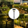 DERAYSION 6 Pack Outdoor Glass Lights Solar Pathway Garden Yard