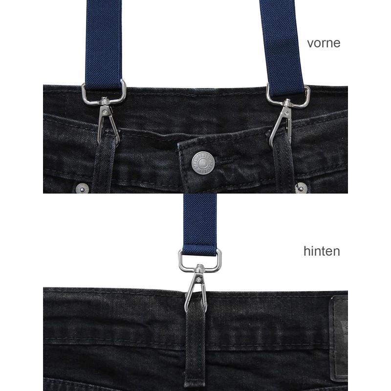 axy Men's Braces with 3 Robust Lobster Clasps, 2.5 cm
