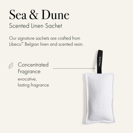LAFCO New York Scented Linen Sachet, Sea & Dune - Up to 4-Month Fragrance Life - Made in The USA