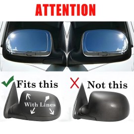 AMSPARC For 1999-2006 Chevy Silverado GMC Sierra Chrome Mirror COVERS Caps Overlay