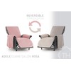 Textil-home Adele 1-Seater Sofa Cover Reversible Padded Sofa Cover Pink