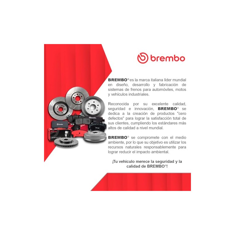 BREMBO Balatas Cerámicas Traseras Compatible con MITSUBISHI LANCER de 2008